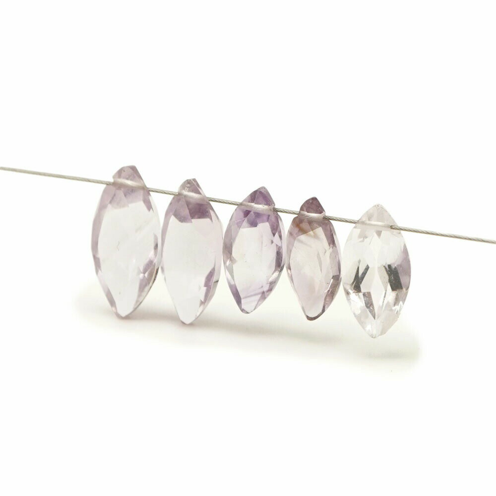 ローズアメジスト 14×7×5-12×6×4mm マーキス ビーズ 1粒売り バラ売り 紫水晶 きれい 天然石 カットビーズ 粒 バラ 石 珠 手芸 手作り 自作 ハンドメイド アクセサリー パーツ 材料 素材 c1sg