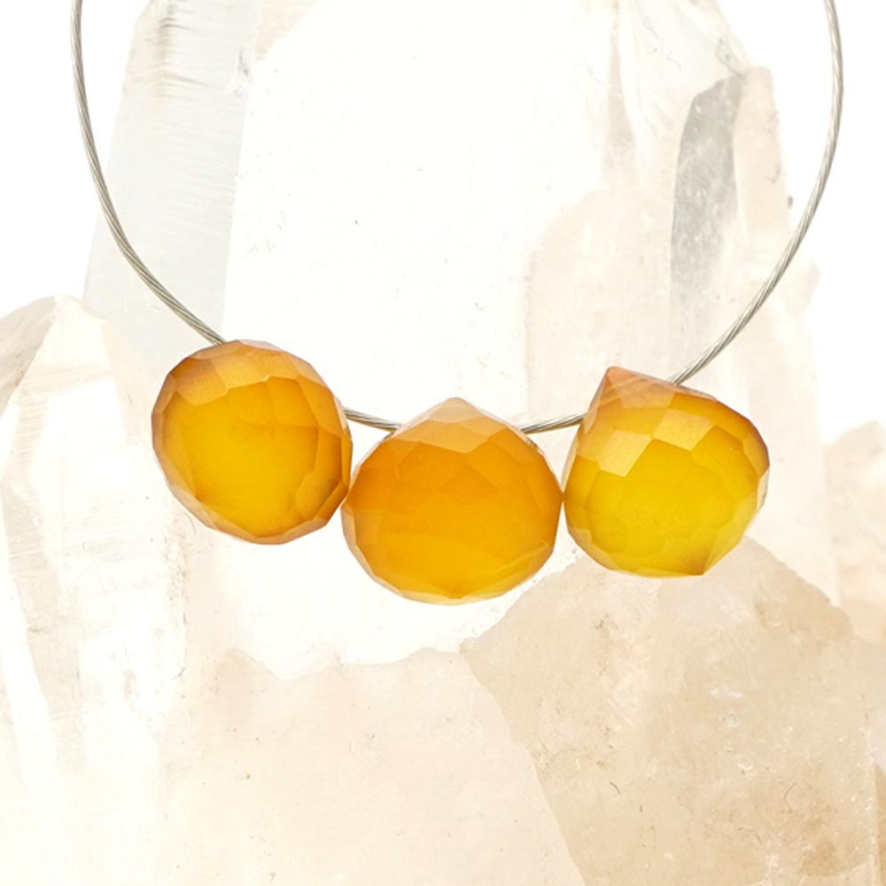 イエローカルセドニー 7×7mm ポイントオニ...の紹介画像3