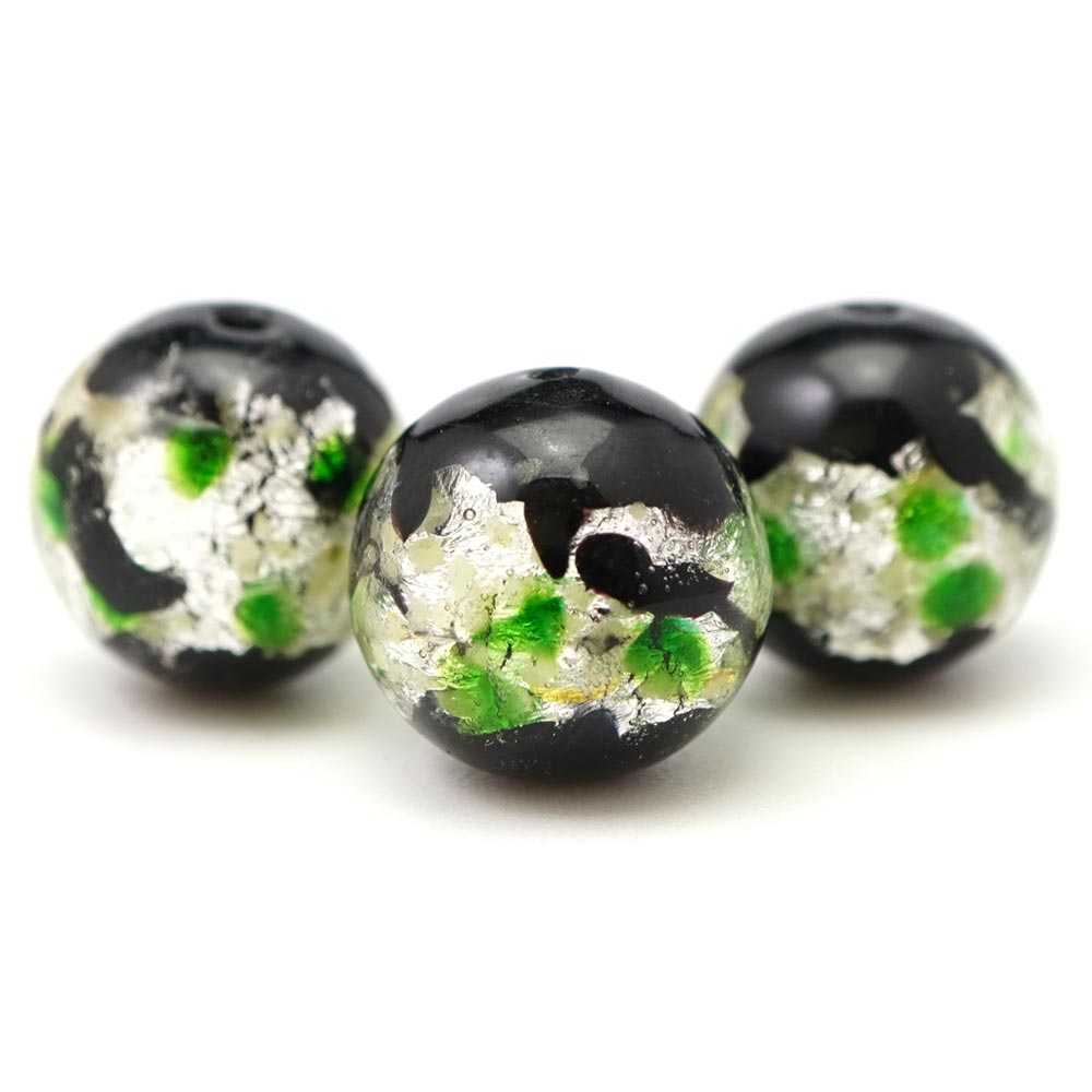 Rakuten - 【アフターSALE 最大10％オフクーポン タイムS開催】 トンボ玉 12mm 1粒 丸玉 粒売り バラ売り グリーン ホタルガラス 天然石 パワーストーン バラ 素材 パーツ アクセサリーパーツ ハンドメイド パーツ 自作 12ミリ
