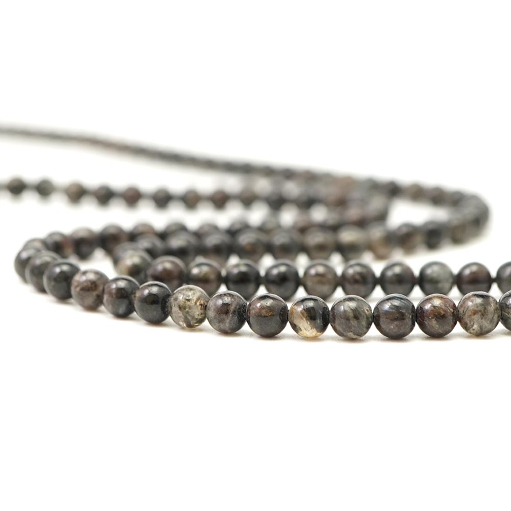 ヌーマイト 4mm 丸玉 ビーズ 連売り 約38cm 珍しい 珍しい 天然石 パワーストーン 石 丸 玉 珠 連 手芸..