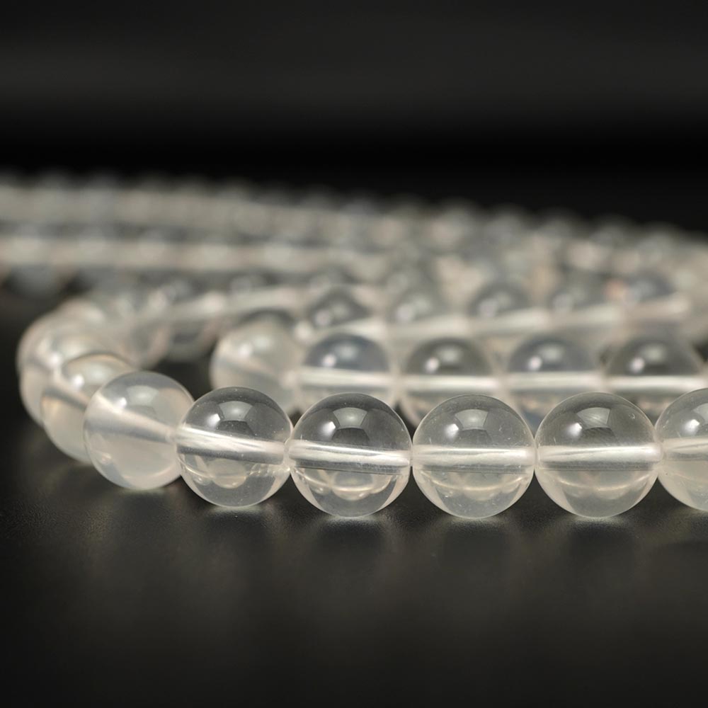 ミルキークォーツ 12mm 丸玉 ビーズ 連売り 約38cm スノークォーツ はんなり 天然石 パワーストーン 石 丸 玉 珠 連 手芸 手作り 自作 ハンドメイド アクセサリー パーツ 素材 材料 12ミリ cp9s