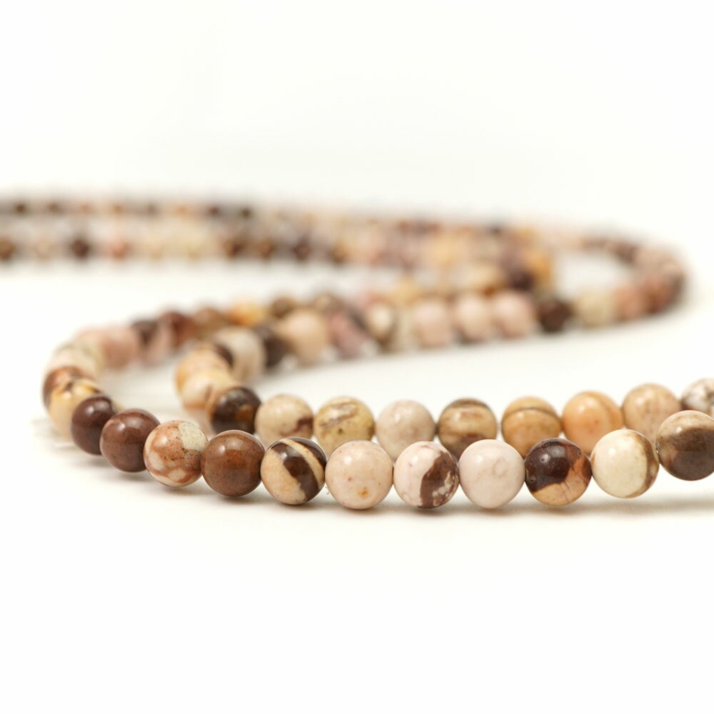 カプチーノジャスパー 6mm 丸玉 ビーズ 連売り 約38cm 碧玉 天然石 パワーストーン 石 丸 玉 珠 連 手芸 手作り 自作 ハンドメイド アクセサリー パーツ 素材 材料 6ミリ cp6s