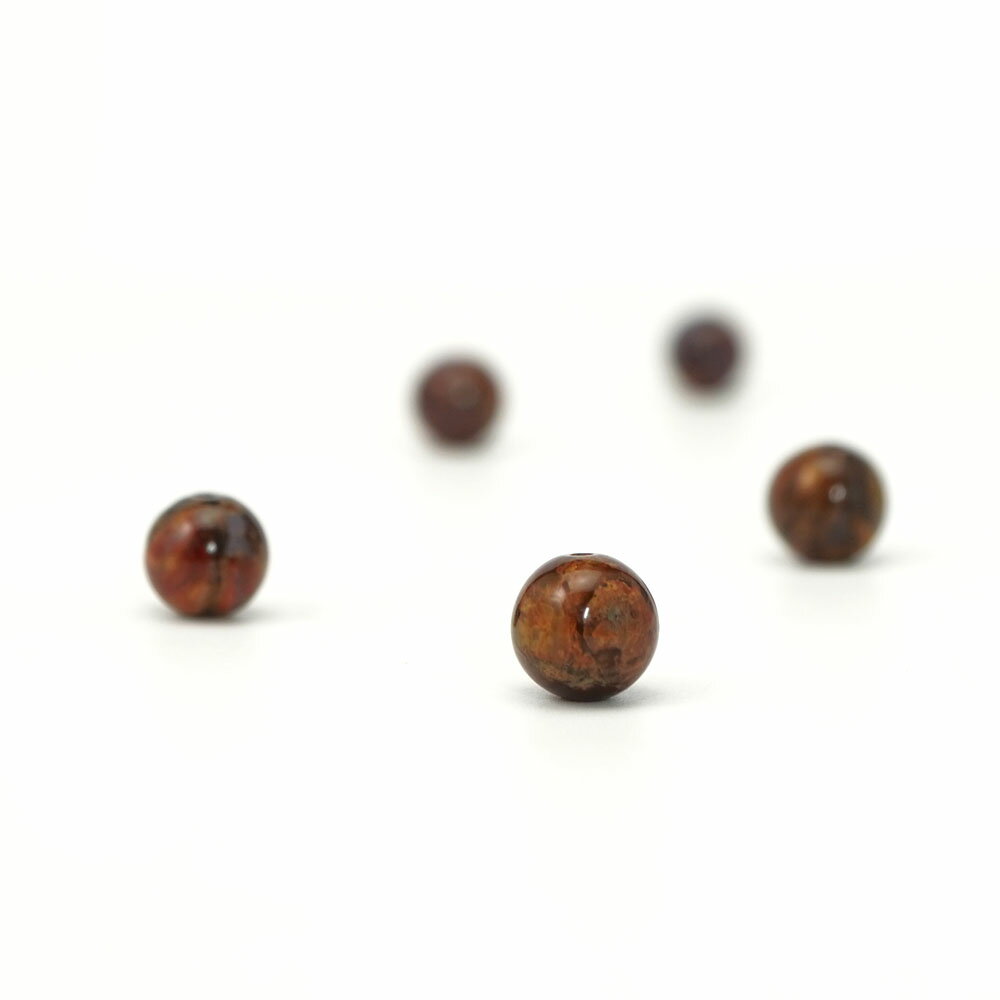 ピーターサイト 8mm 丸玉 ビーズ 1粒 バラ売り ストームストーン アースカラー 天然石 パワーストーン バラ 素材 パーツ アクセサリーパーツ ハンドメイド パーツ 自作 8ミリ cp7s