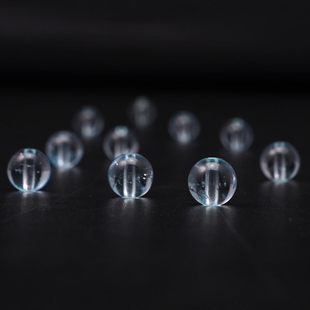 ブルートパーズ 6mm 丸玉 ビーズ 1粒売り バラ売り 透明感 11月誕生石 天然石 パワーストーン バラ 素材 パーツ アクセサリーパーツ ハンドメイド パーツ 自作 6ミリ cp7s