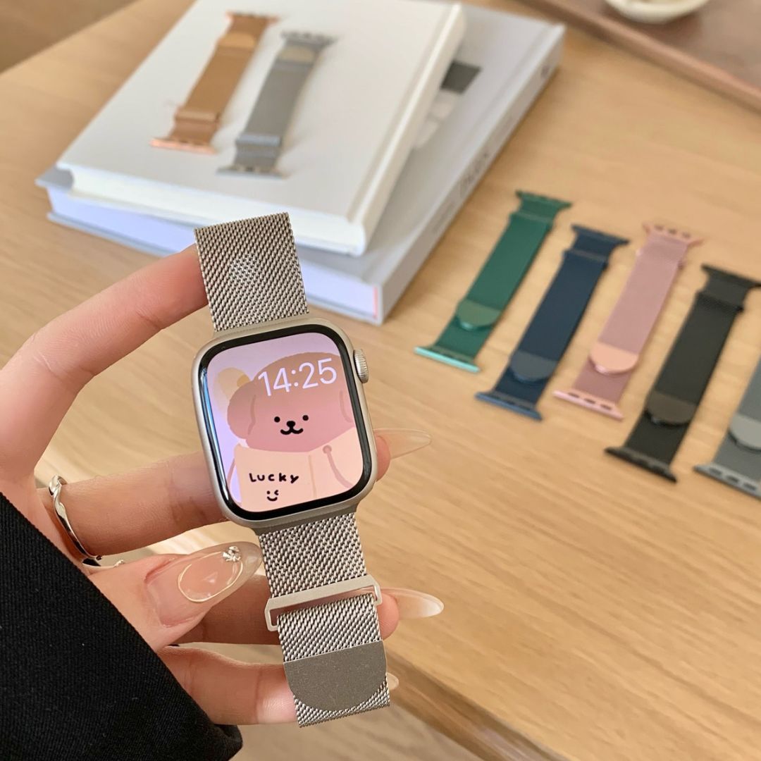 【新色スターライト入荷】アップルウォッチ ステンレス製バンド ベルト apple watch 軽量　装着簡単49mm　45mm 42mm 44mm 41mm 40mm 38mm アップルウォッチステンレス 男性 女性