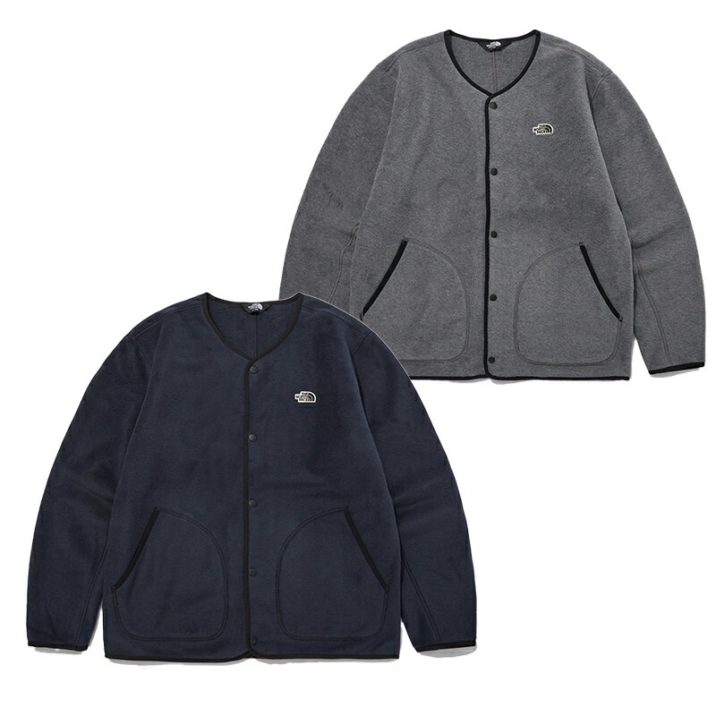 カーディガン メンズ（10000円程度） [THE NORTH FACE] ACAMPO EX CARDIGAN NJ5JP51 ノースフェイス 23SS HOODIE フリース ジャケット 長袖 カーディガン ボタン レディース メンズ ショート 短め 暖か 新作 かわいい コーデ 韓国 ホワイトラベル WHITE LABEL ノーカラー