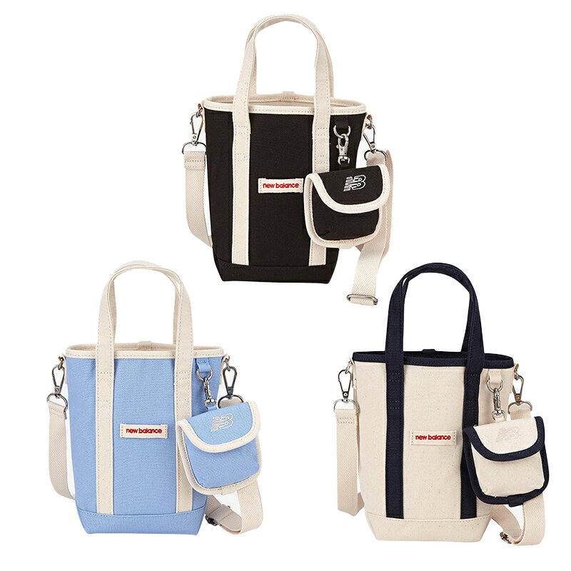 樂天商城 - ★配送無料★ [NEW BALANCE] ESSENTIAL CANVAS TOTE CROSS BAG NBGCDAE503 トートバッグ サブバッグ コットン ミニトートバッグ ブラック アイボリー 黒 白 収納 かわいい コーデ レディース メンズ コーデ