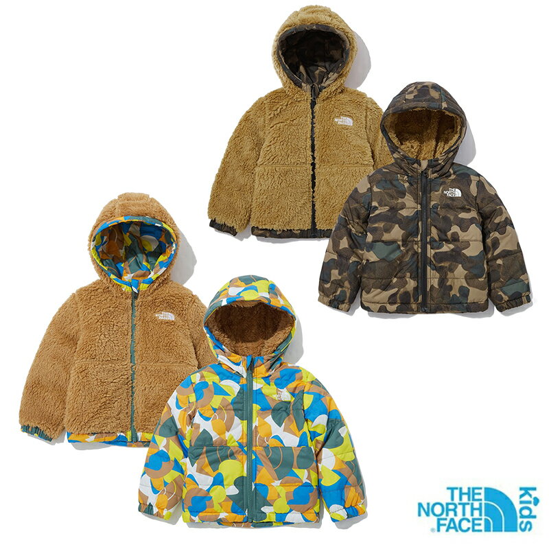 ★送料無料★ BABY REVERSIBLE MT CHIMBO FZ HOODED JKT 男の子 女の子 キッズ ノースフェイス リバーシブル 軽量 KIDS 韓国 人気 新作 2023 コーデ ジュニア ヌプシ ダウンジャケット ジャンパー 軽い キルティング