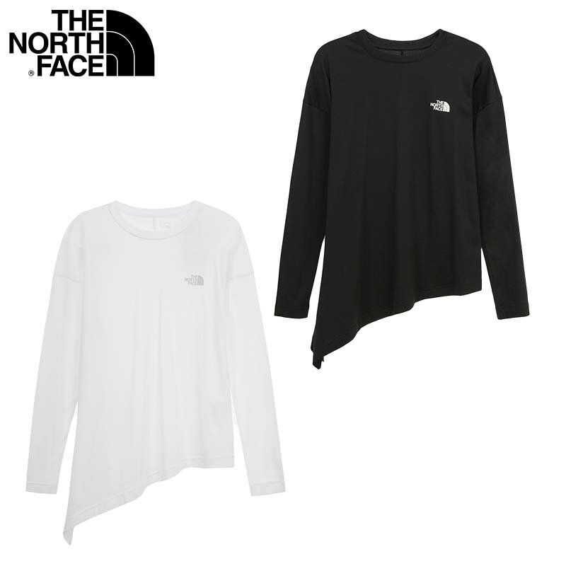 乐天商城 - ★送料無料★[THE NORTH FACE] NT7TR41 W'S VELIA L/S COVER UP ノースフェイス Tシャツ 長袖 ラウンドティー レイヤード アンバランス 韓国ファッション 安らかさ 女性用