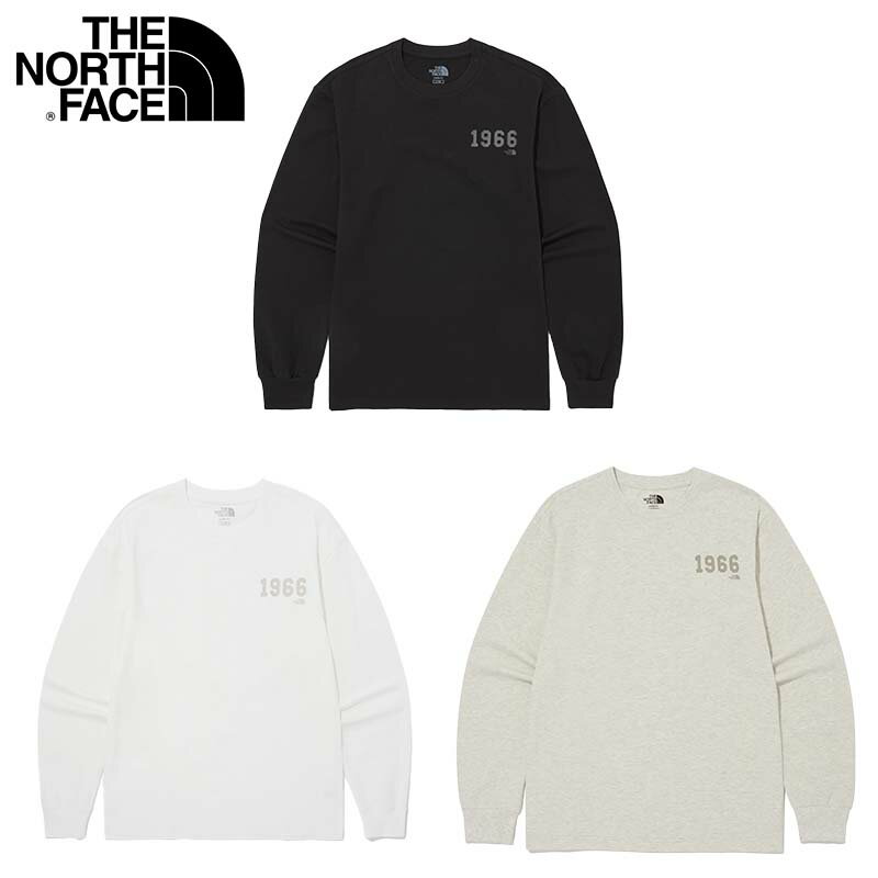 ★送料無料★[THE NORTH FACE] NT7TQ01 CORE 1966 L/S R/TEE ノースフェイス 韓国 ルーズフィット長袖 Tシャツ ロングTシャツ ベーシック オーバーフィット 切実起Tシャツ 柔らかさ ベーシック シンプル 男女共用