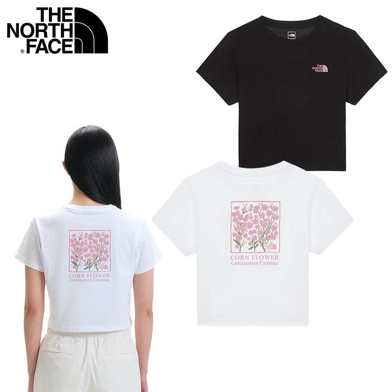 乐天商城 - ★送料無料★[THE NORTH FACE] NT7UR32 W’S FLORET S/S R/TEE ノースフェイス Tシャツ 半袖 プリント ラウンドティー 韓国ファッション クロップ 安らかさ 女性用