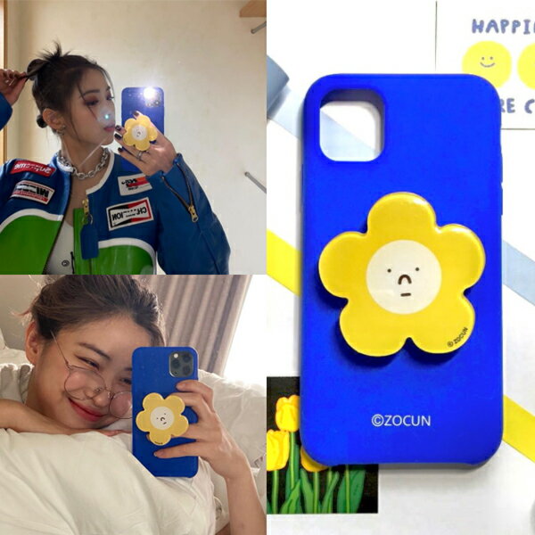 ★配送無料★ [ZOCUN] スマホリング+ケースセット グリップトック スマホケース 韓国 ITZY リュジン 着用 かわいい おしゃれ iPhone