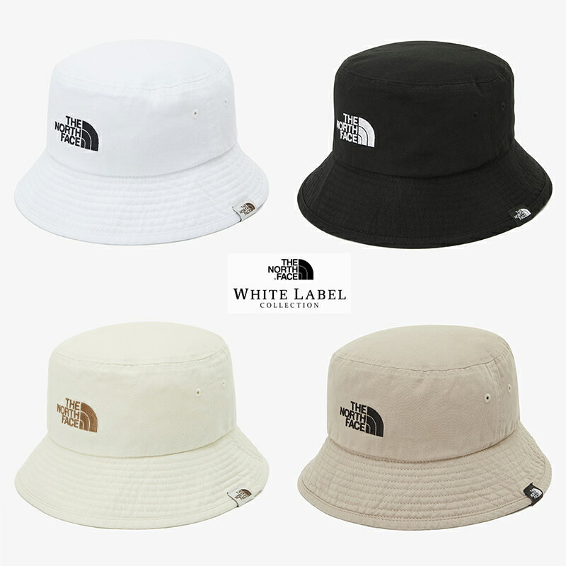 ★配送無料★ THE NORTH FACE COTTON BUCKET HAT NE3HP03 バケットハット つば ツバ 帽子 綿 コットン レディース メンズ シンプル ベーシック カジュアル ユニセックス ノースフェイス ホワイトレーベル WHITE LABEL 韓国 かわいい 新作 人気 コーデ