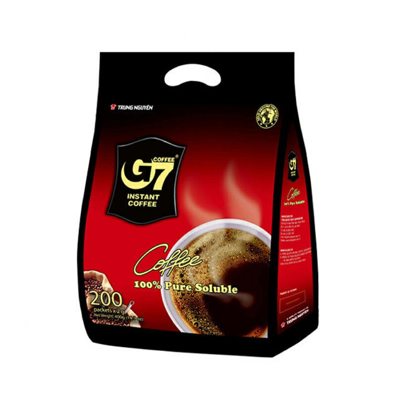★配送無料★ [TRUNG NGUYEN] ベトナム G7 インスタント ピュア ブラックコーヒー 2g X 200包 (400g)　珈琲 大容量 スティック