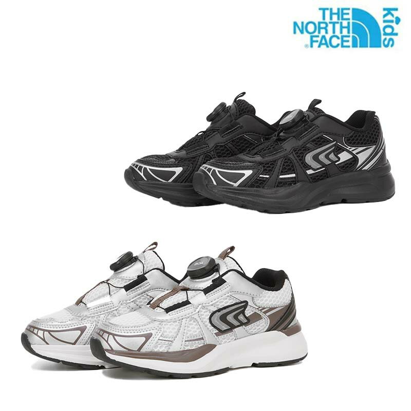 乐天商城 - 送料無料 [THE NORTH FACE] NS93R91 K'S SOLID BOA キッズ スニーカー シューズ 男の子 女の子 運動靴 履きやすい 韓国 限定 ダイヤル サイズ調節 シューレース 紐 かわいい おしゃれ 男女兼用 ハイテク ユニセックス ホワイトレーベル 白 黒 コーデ 小学生 人気 おしゃれ