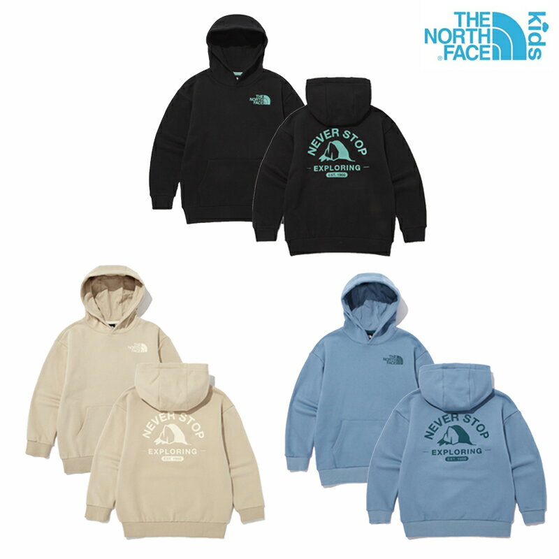 ★送料無料★ K'S EXPLORING HOODIE NM5PN59 パーカー フーディ フード トレーナー スウェット スエット キッズ KIDS 男の子 女の子 ジュニア シンプル レディース 人気 コットン 綿 男女共用 兼用 ノースフェイス ホワイトレーベル WHITE LABEL 韓国