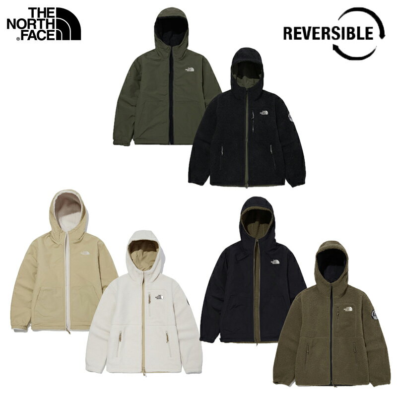 ★送料無料★[THE NORTH FACE] DIXIE RVS FLEECE HOODIE NJ4FM70 リバーシブル フリース ダウン ジャケット フード レディース メンズ 韓国 2WAY 裏表 ショート ミドル 丈 かわいい 新作 2022 人気 ノースフェイス ホワイトレーベル WHITE LABEL パーカー ジャンパー