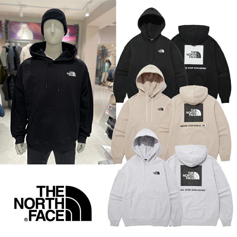 ★送料無料★ COTTON NSE BOX LOGO HOODIE NM5PP42 スウェット トレーナー パーカー フード フーディ 綿 オーバーサイズ レディース メンズ ユニセックス ノースフェイス ロゴ 韓国 WHITE LABEL ホワイトレーベル 人気 コーデ かわいい