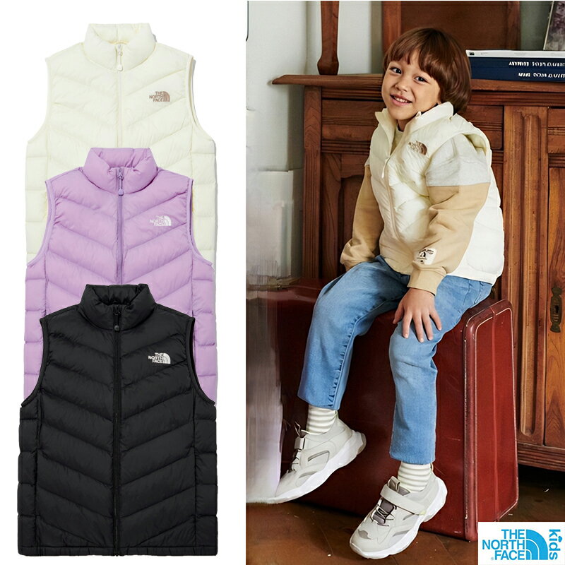 ★送料無料★[THE NORTH FACE] K'S ON BALL VEST NV3NN55 ダウン ベスト 男の子 女の子 キッズ ノースフェイス ホワイトラベル WHITE LABEL チョッキ 薄手 軽い 軽量 ジャケット KIDS 韓国 人気 新作 2022 コーデ 子供 ジュニア ジャンパー パーカー マウンテン