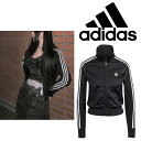 ★配送無料★ ADIDAS IL8764 Firebird Track Top 3ストライプトラックトップハイネックジップアップ細見え韓国ストリートY2Kクロップ丈風フィット感伸縮快適通学おでかけブラックレディースコーデしやすいスポカジ旬ムード体型カバー春秋デイリー旅行脚長見え
