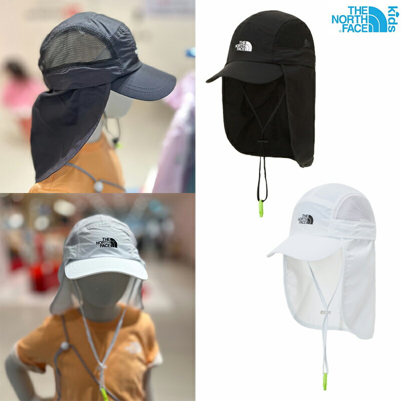 楽天ABC TOWN★配送無料★ [THE NORTH FACE] KIDS ECO MESH SHIELD CAP NE3CP01 日よけ 帽子 シェード サンバイザー 紫外線 UVカット あご紐 キッズ ジュニア 男の子 女の子 メッシュ 小学生 園児 幼稚園 保育園 遠足 夏 海 プール キャンプ 速乾 軽い 韓国 ノースフェイス