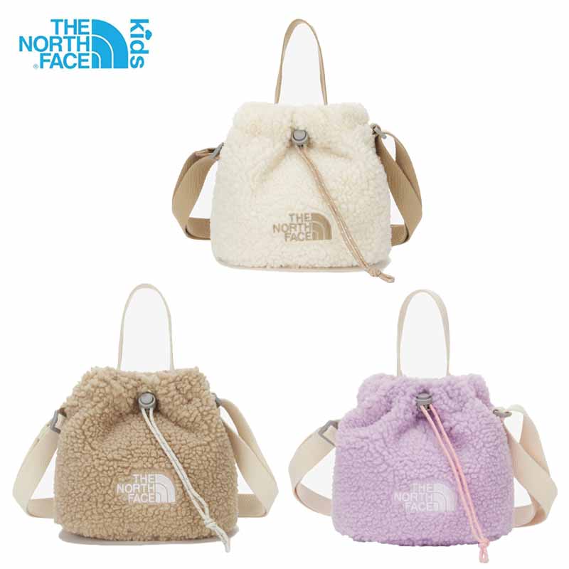 ★配送無料★[THE NORTH FACE] KIDS FLEECE BUCKET BAG NN2PN58 巾着バッグ 男の子 女の子 ジュニア KIDS ノースフェイス WHITE LABEL ボア 起毛 柔らかい かわいい 大人 新作 2022 韓国 人気 小学生 幼稚園 お出かけ ポシェット 斜め掛け ショルダー サコッシュ