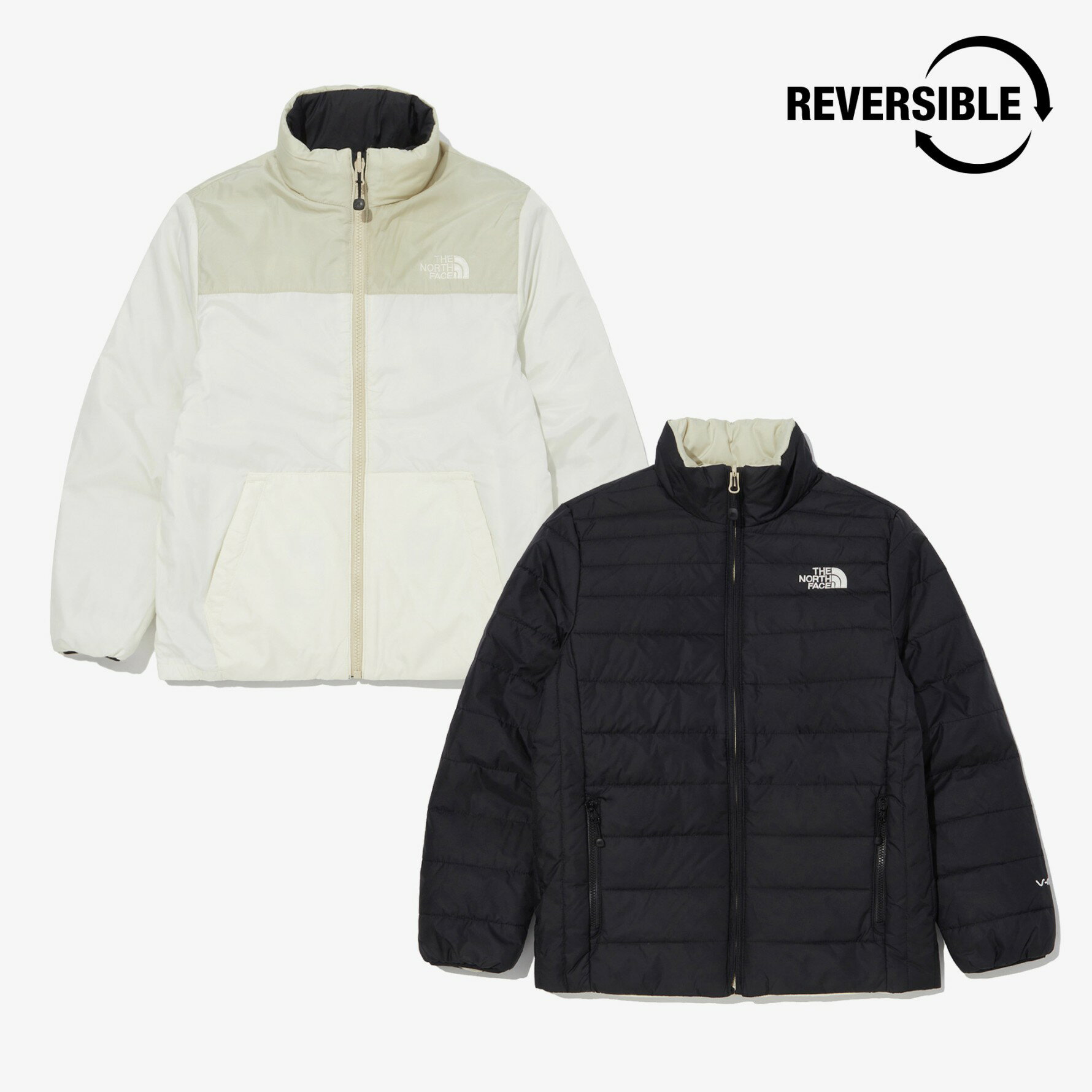 ★送料無料★[THE NORTH FACE] K'S RVS V NUPTSE JACKET NJ3NN31 男の子 女の子 キッズ ノースフェイス ホワイトラベル WHITE LABEL ジャンパー ジャンバー ヌプシ ダウンジャケット 軽量 軽い 防寒 薄手 リバーシブル KIDS 韓国 人気 新作 2022 コーデ かわいい