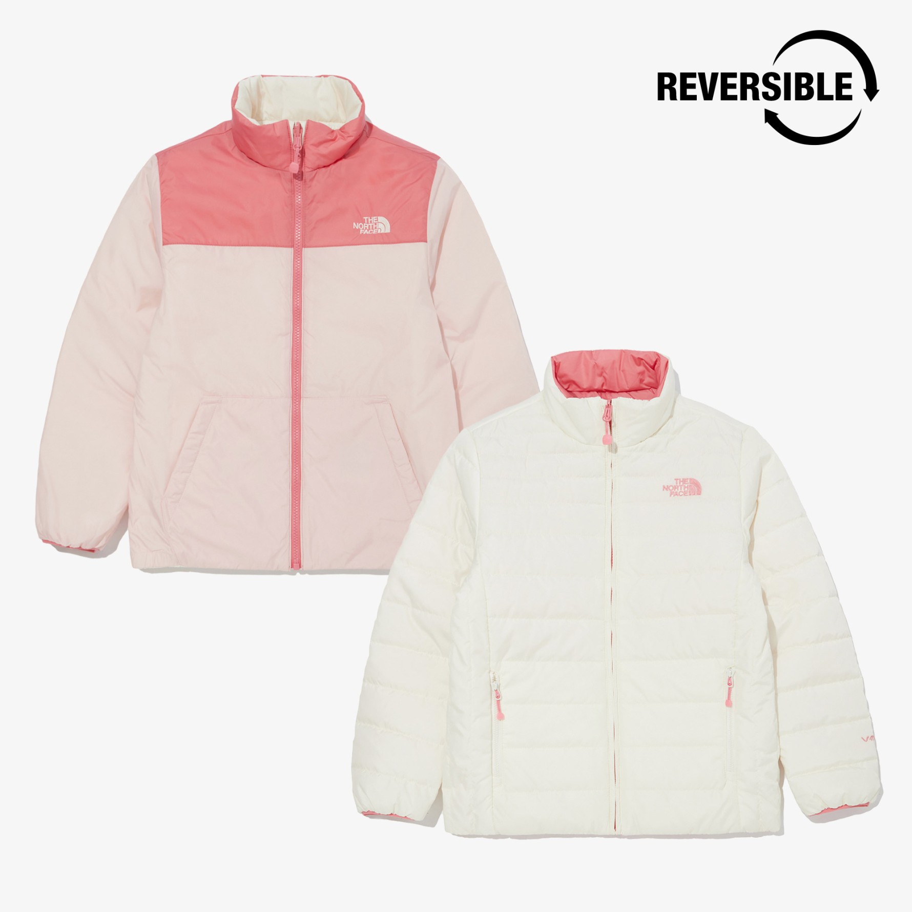 ★送料無料★[THE NORTH FACE] K'S RVS V NUPTSE JACKET NJ3NN31 男の子 女の子 キッズ ノースフェイス ホワイトラベル WHITE LABEL ジャンパー ジャンバー ヌプシ ダウンジャケット 軽量 軽い 防寒 薄手 リバーシブル KIDS 韓国 人気 新作 2022 コーデ かわいい