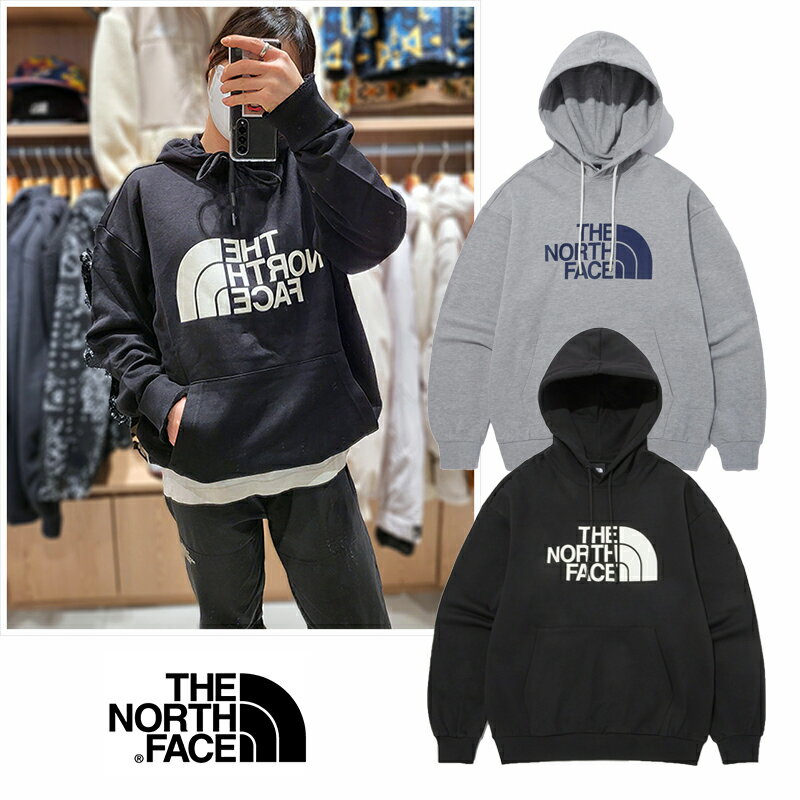 ★送料無料★THE NORTH FACE★COTTON LOGO RELAXED HOODIE NM5PP41 パーカー フード フーディ スウェット スエット トレーナー フード付き コットン 綿 レディース メンズ 韓国 プルオーバー カーディガン ジャケット ホワイトレーベル 人気 おしゃれ コーデ 新作 2023 2024