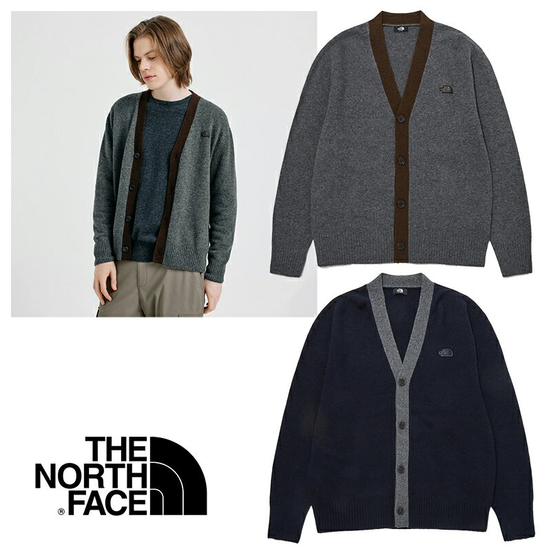 ★送料無料★THE NORTH FACE★NJ5SP50 M 039 S SWEATER CARDIGAN 襟なし ノーカラー セーター ジャケット 長袖 カーディガン 温かい ライト ボタン メンズ 男女共用 暖か 新作 2023 かわいい コーデ 韓国 ノースフェイス ホワイトラベル