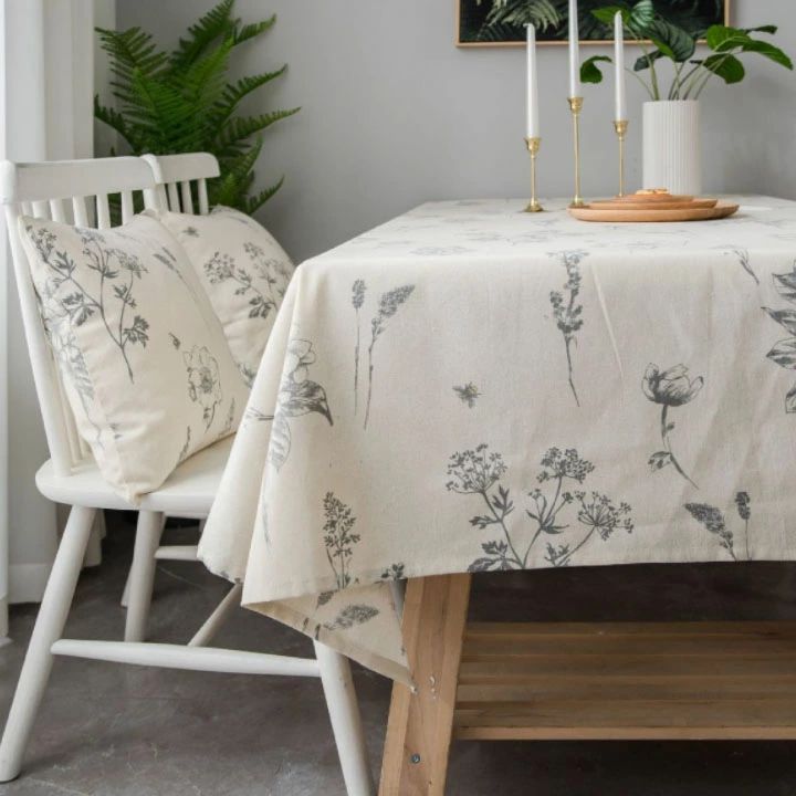 tablecloth ブルー 長方形 テーブルマット おしゃれ 北欧 花柄 高級 140*220 可愛い 葉柄 汚れ防止 テーブルクロス 140*180 140*140 高級感 テーブルカバー グレー プレゼント 食卓デスクマット 送料無料