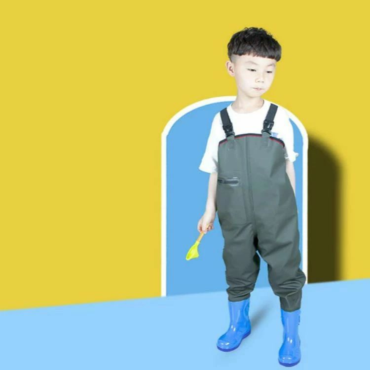 送料無料 長靴付き ウェーダー 子供用 チェストハイウェーダー プレイウェア 胴長 ...