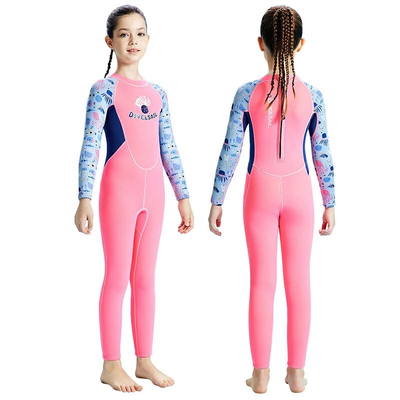 ウェットスーツ 子ども用 2.5mm フルスーツ 長袖 マリンスポーツ ダイビングスーツ...