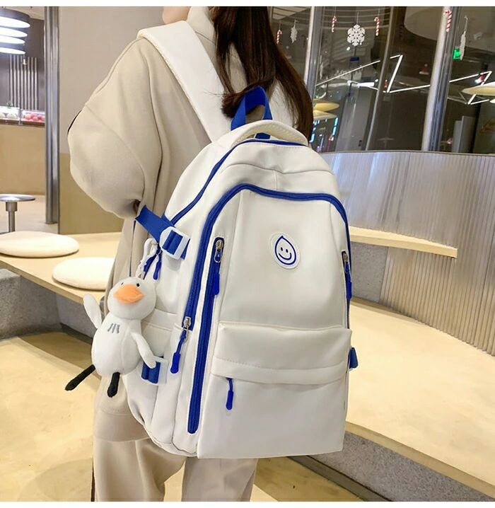 レディースバッグ 軽量 女子 リュックサック ナイロン 収納 通学バックパック 通勤 pc収納 撥水 カバン 男女兼用 ナイロン リュック 丈夫 大きめ pcリュック 防水 シンプル カバン 多収納 a4 便利 大容量 多ケース 旅行 鞄 学生 通学 ママリュック リュック abczshopp-10030875 ABCZショップ サンプル画像3