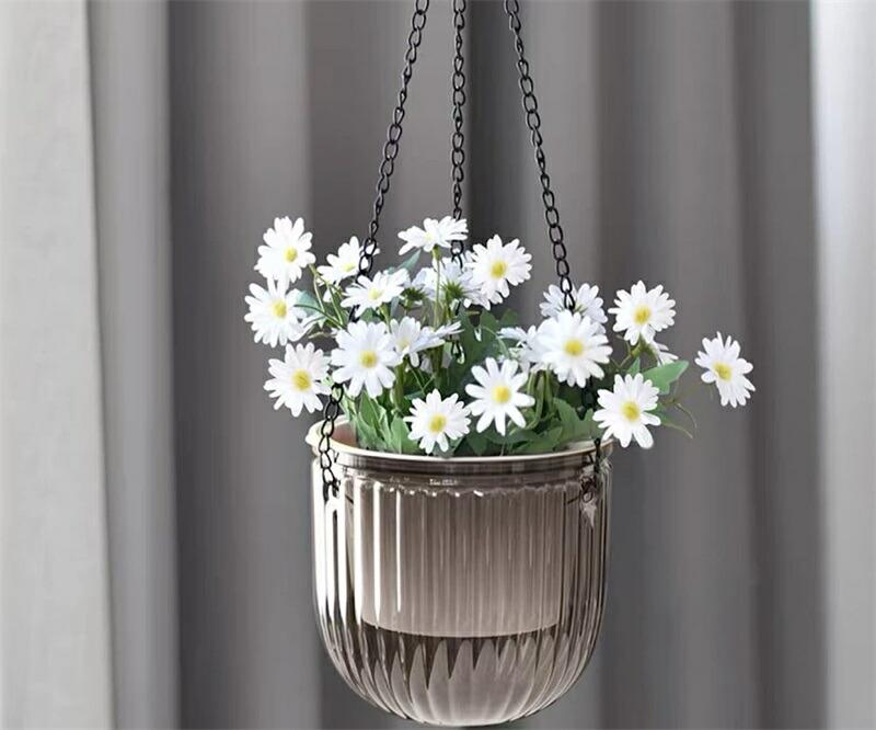 散水 吊り下げ プランター 屋内 植物 吊り 下げポット 排水穴付き 屋外 小型 植木...