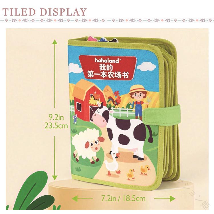 知育玩具 指遊び ストーリー付き 教育 布の玩具 指先 農場モチーフ 破れない布絵本...