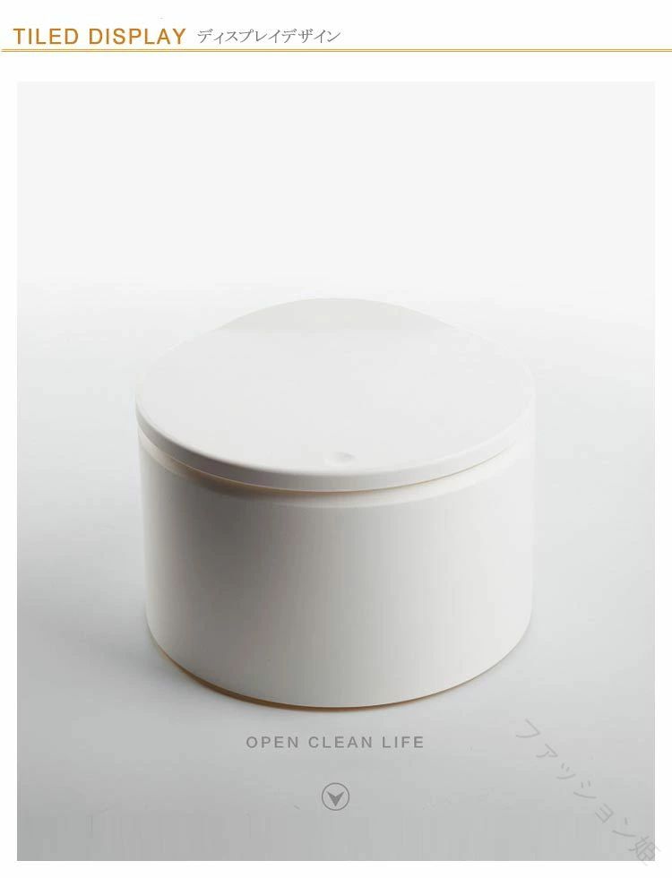 インテリア プッシュ式 化粧台 小物収納 無地 ゴミ箱 見えない 雑貨 かわいい 子供部屋 卓上 おしゃれ 北欧 生ゴミ 入れ 寝室 洗面所 オフィス シンプル ダストボックス [3]