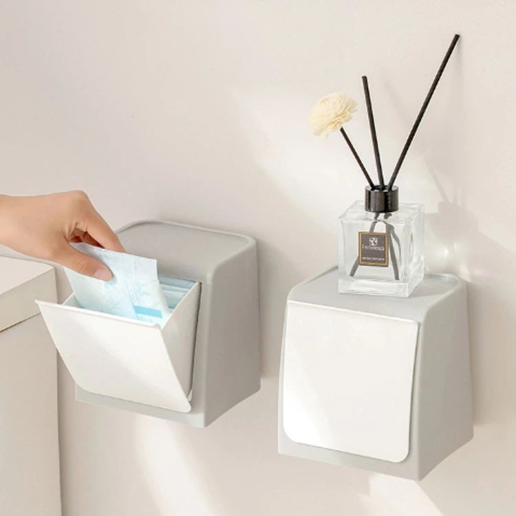 【2個セット】トイレ収納 壁掛け トイレポット サニタス トイレ ウォールボックス ...