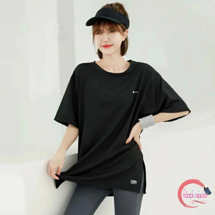レディース 運動着 トップス 半袖 ロング丈 スポーツウェア 半袖tシャツ ヨガtシャ...