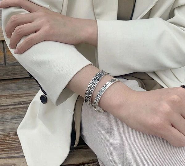 S925 スタイル 腕輪 ブレスレット バングル アクセサリー