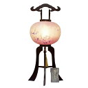 盆提灯 本桜絹二重絵 12号 高さ93cm×火袋径36cm【送料無料】【包装のし無料】【家紋入れ無料】【盆ちょうちん】【大内行灯】【置き型】