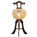 盆提灯 ケヤキ色 1112ガラ 絹二重絵 12号 高さ89cm×火袋径37cm【送料無料】【包装のし無料】【家紋入れ無料】【盆ちょうちん】【大内行灯】【置き型】