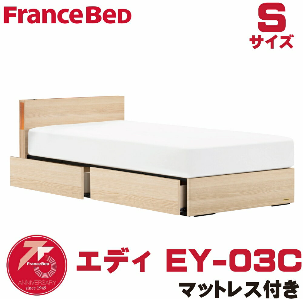 【配送設置無料】正規販売店 フランスベッド フレームマットレスセット シングルサイズ DRタイプ エデ..