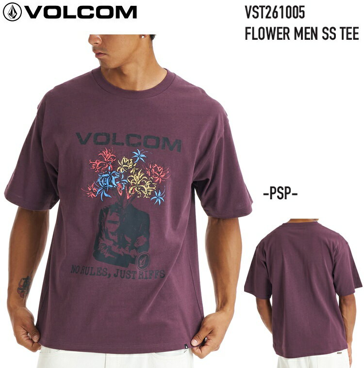 Rakuten - VOLCOM ボルコム 【 FLOWER MEN SS TEE - PSP 】 VST261005 Tシャツ シャツ メール便対応 2026 S/S