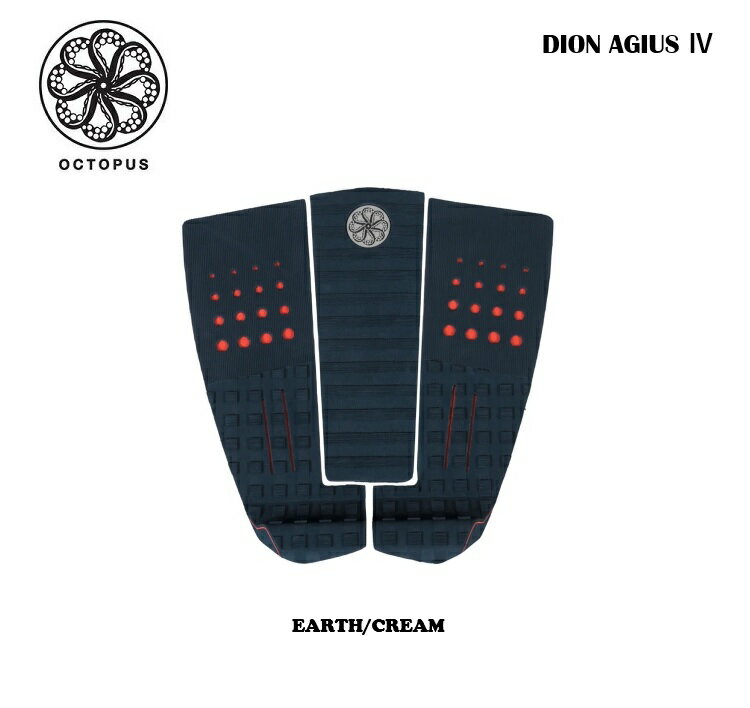 乐天商城 - OCTOPUS オクトパス　【 DION AGIUS 4 - HYBRID GRIP - 】 EARTH/CREAM日本正規品　ディオン アジアス サーフボードデッキパット デッキパッチ デッキパッド 滑り止め　サーフィン　サーフボード　サーフギア