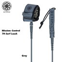 OCTOPUS オクトパス 【 Mission: Control 7ft Surf Leash - Grey - 】 7mm cord 7フィート LEASH ...