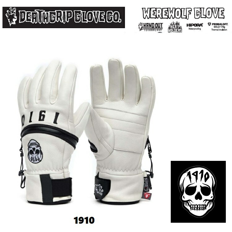  DEATHGRIP GLOVE CO　デスグローブ 24-25 / 1910 Werewolf Gloves / HAND OUT ハンドアウト　レザーグローブ　スノーボードグローブ　防水グローブ ボードグローブ　2025