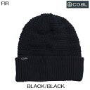 COAL コール The FIR BEANIE (BLACK/BLACK) ビーニー ニットキャップ ニット帽 メール便対応!