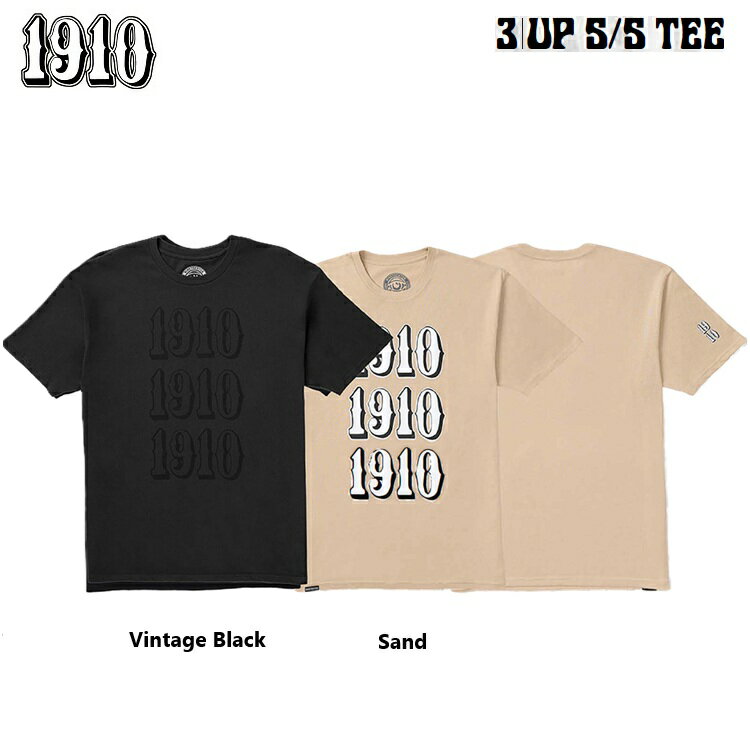 樂天商城 - 1910 NINETEEN TEN / ナインティーン・テン　3 Up S/S Tee ( Vintage Black ) ジェイミー＆スコフ　激レアブランド！国内正規商品 2026S/S
