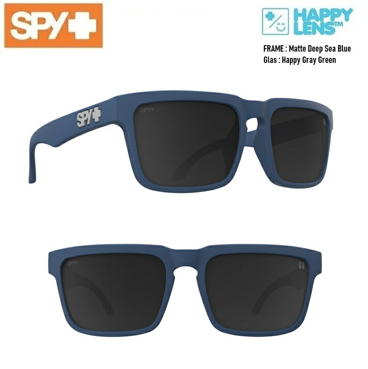 Rakuten - ■SPY OPTIC スパイ 【 HELM ヘルム 】HAPPY LENS【 Matte Deep Sea Blue - Happy Gray Green 】ハッピーレンズ　送料無料！！スパイサングラス正規品 happylens